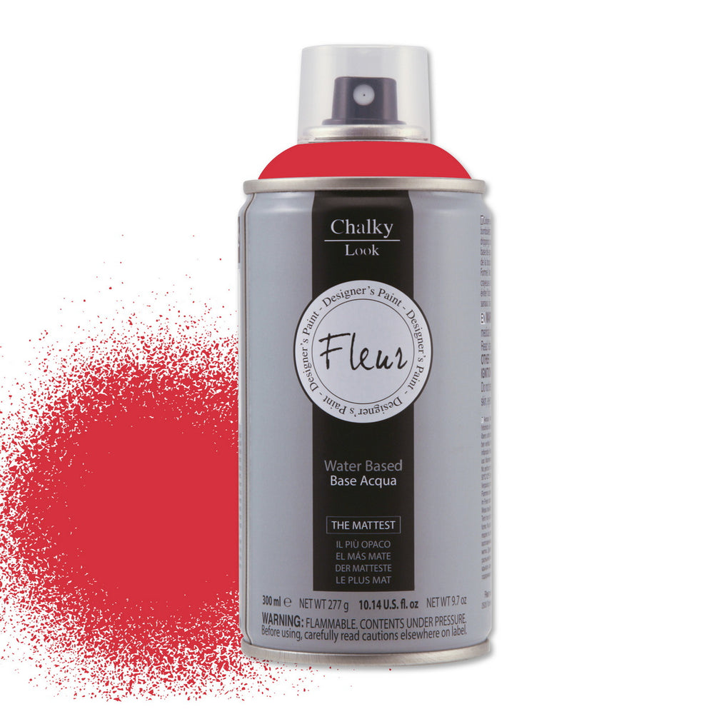 Fleur Chalky Look Spray Σπρέι Κιμωλίας Άοσμο Νερού Ματ F27 Tomato Red