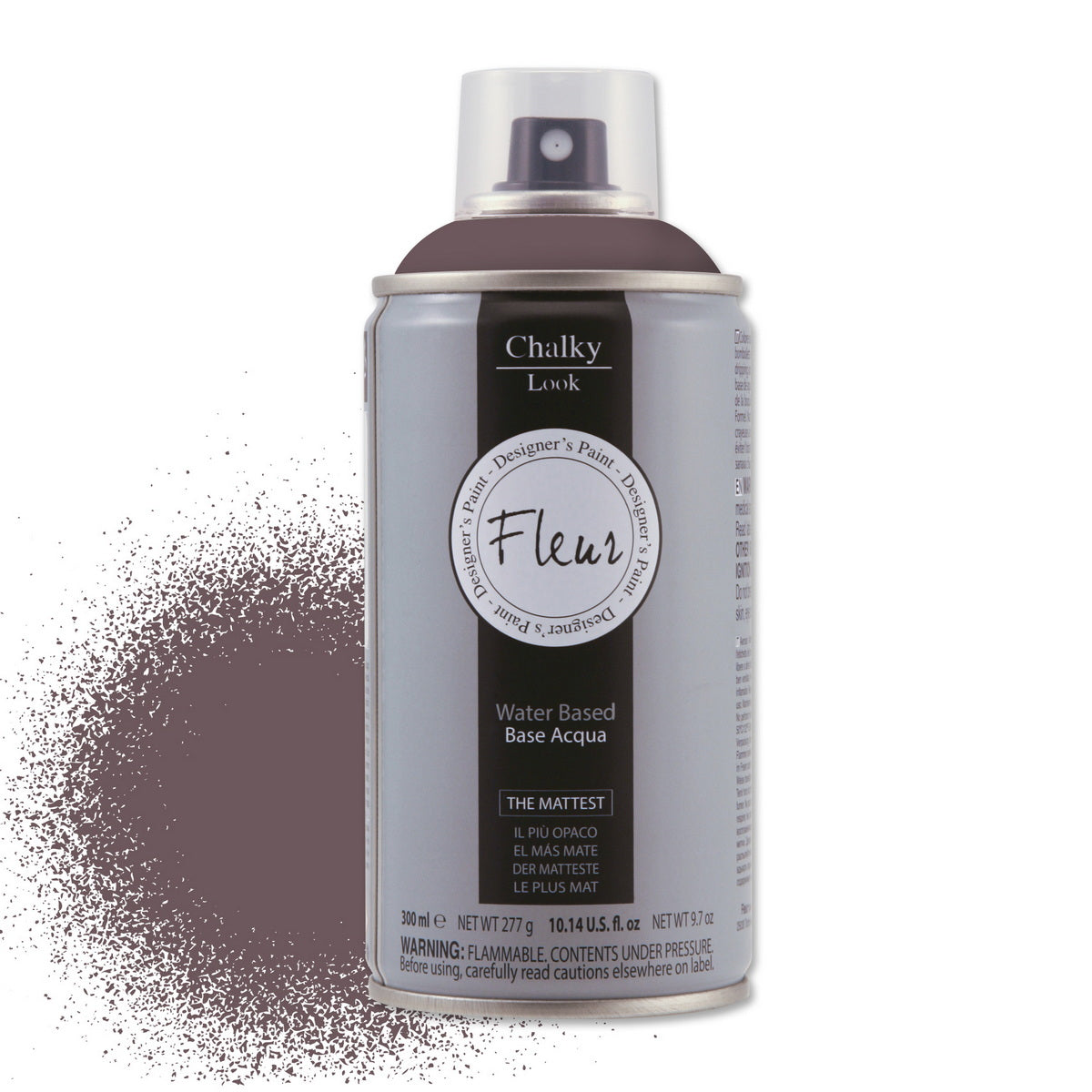 Fleur Chalky Look Spray Σπρέι Κιμωλίας Άοσμο Νερού Ματ F15 Chocolate Blush