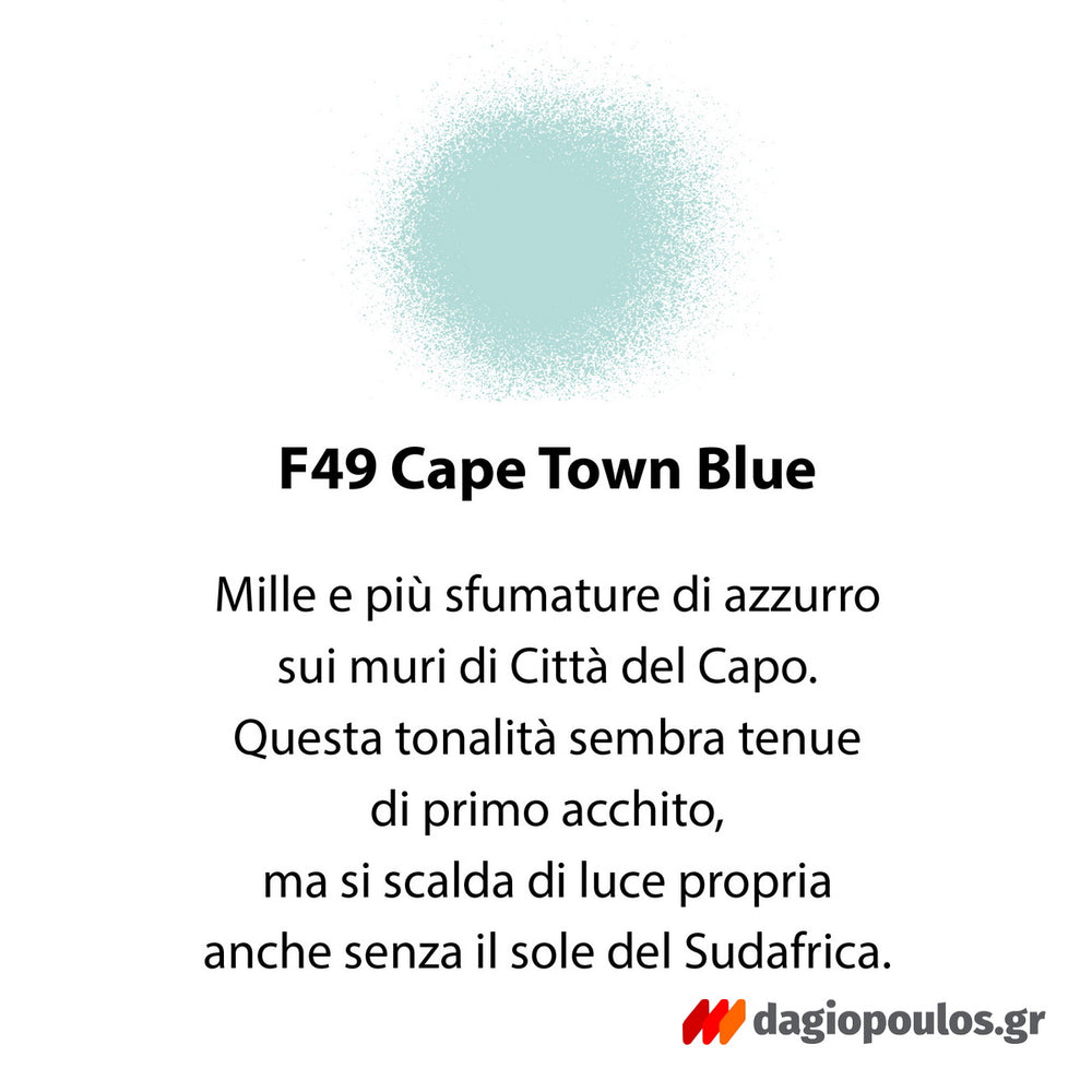 Fleur Chalky Look Spray Σπρέι Κιμωλίας Άοσμο Νερού Ματ F49 Cape Town Blue