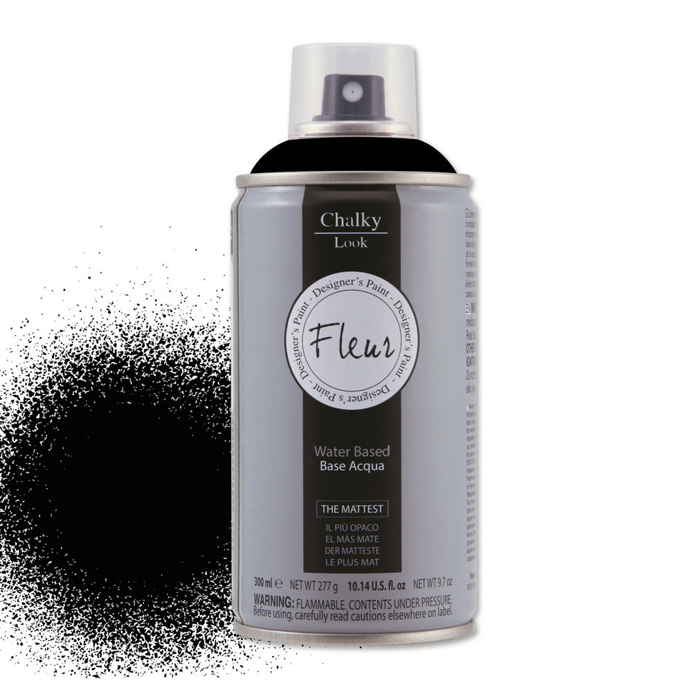Fleur Spray Chalky Look Σπρέι Κιμωλίας Άοσμο Νερού Ματ F77 Black