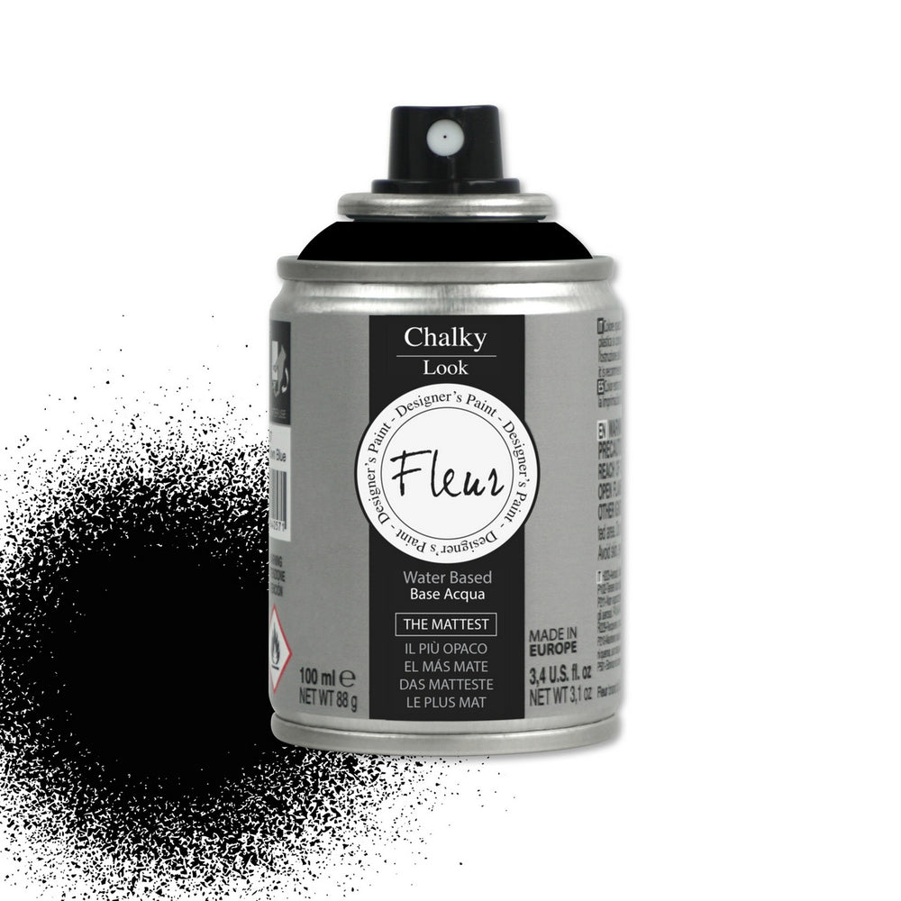 Fleur Spray Chalky Look Σπρέι Κιμωλίας Άοσμο Νερού Ματ F77 Black
