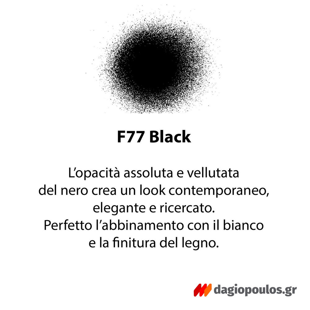 Fleur Spray Chalky Look Σπρέι Κιμωλίας Άοσμο Νερού Ματ F77 Black