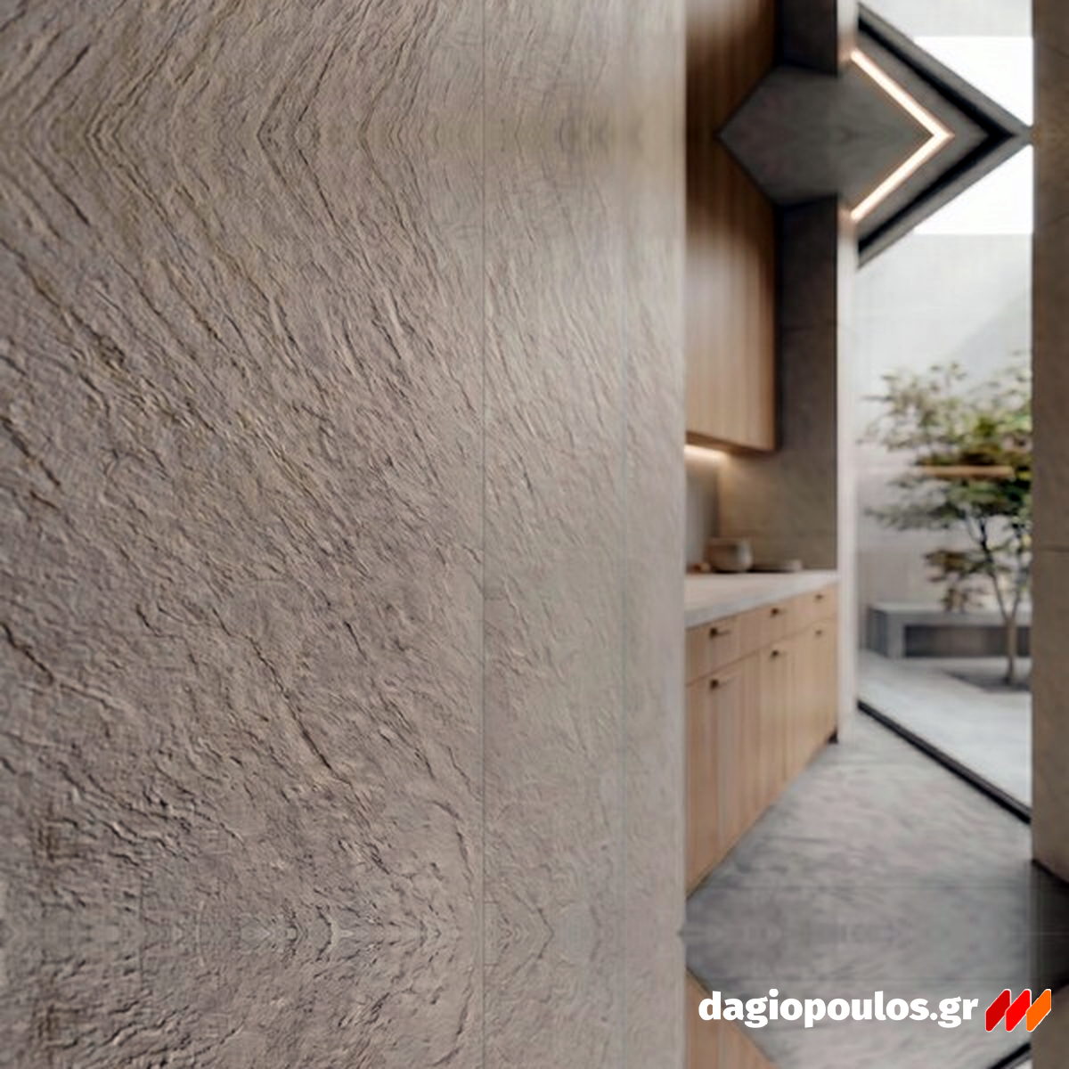 GIGA Panel Εύκαμπτης Πέτρας 101020 SLATE BEIGE WHITE 1200mm x 2800mm Σετ 2 Τεμ