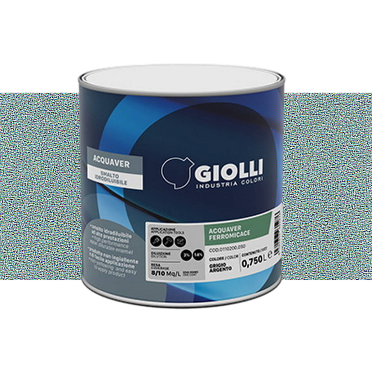 Giolli 762 Acquaver Ferromicace Ανάγλυφο Ματ Αντισκωριακό Χρώμα Μετάλλων ΝΕΡΟΥ Blu Cielo