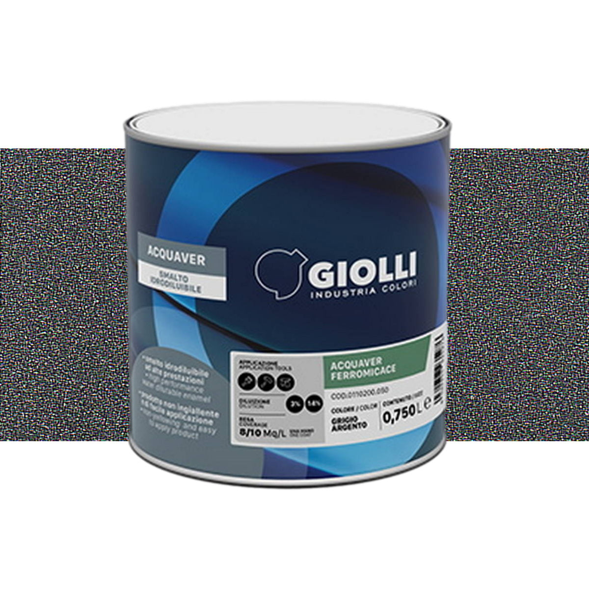 Giolli 762 Acquaver Ferromicace Ανάγλυφο Ματ Αντισκωριακό Χρώμα Μετάλλων ΝΕΡΟΥ Grigio Ardesia