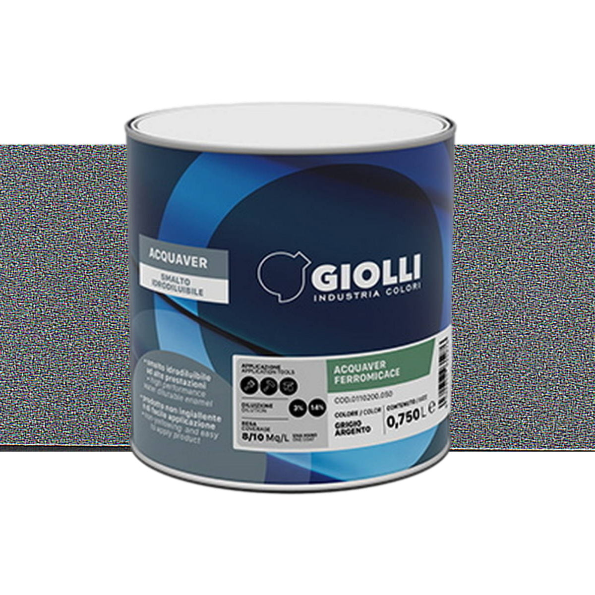 Giolli 762 Acquaver Ferromicace Ανάγλυφο Ματ Αντισκωριακό Χρώμα Μετάλλων ΝΕΡΟΥ Grigio Grafite