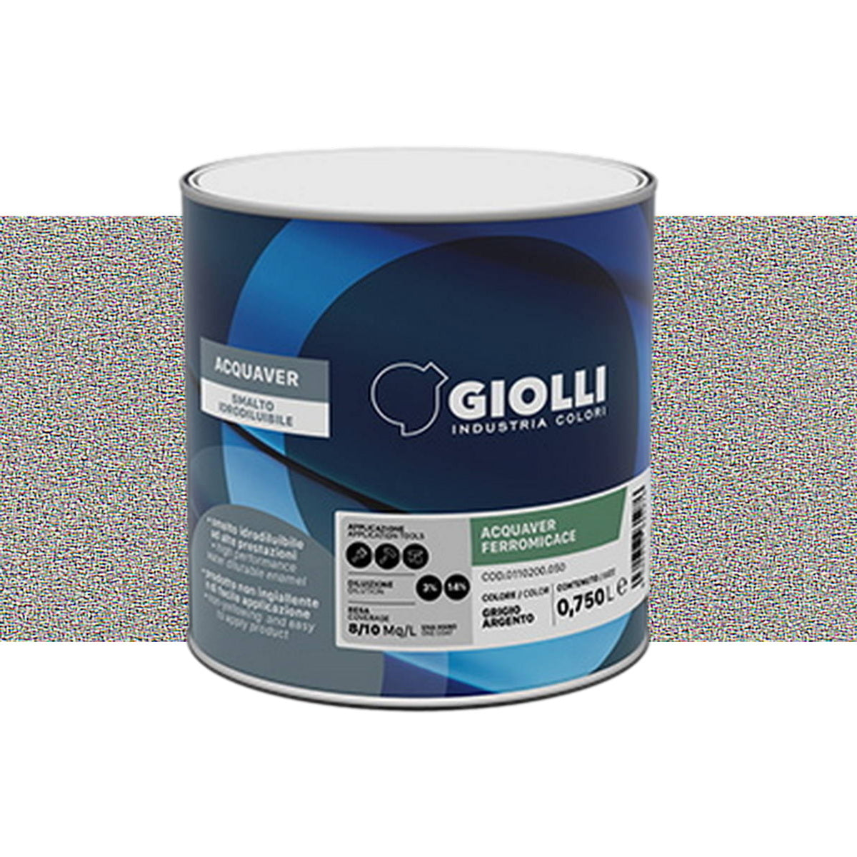 Giolli 762 Acquaver Ferromicace Ανάγλυφο Ματ Αντισκωριακό Χρώμα Μετάλλων ΝΕΡΟΥ Grigio Ombra
