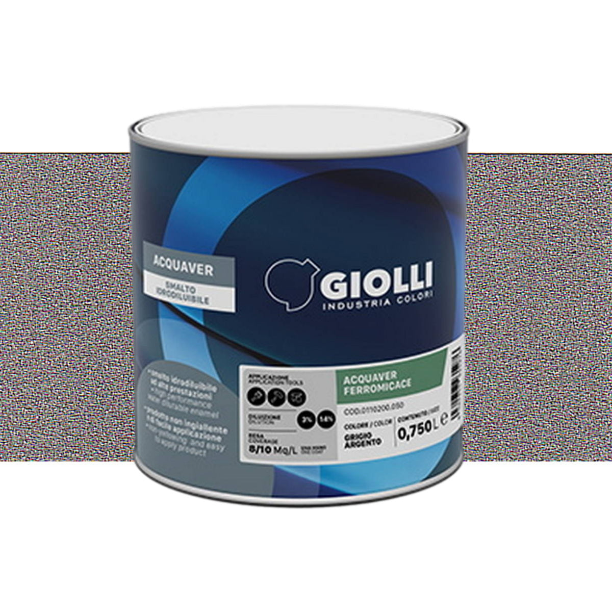 Giolli 762 Acquaver Ferromicace Ανάγλυφο Ματ Αντισκωριακό Χρώμα Μετάλλων ΝΕΡΟΥ Marrone Scuro