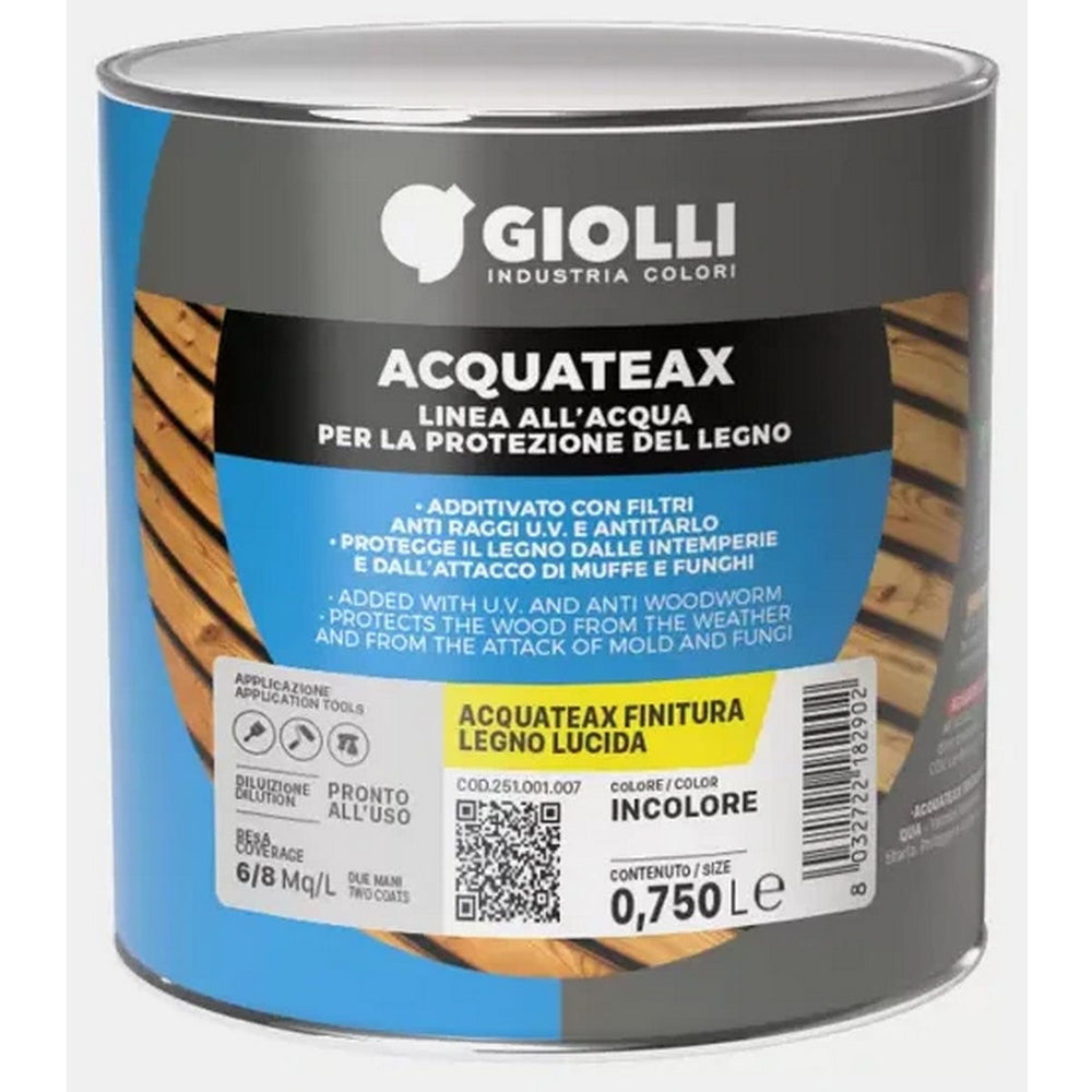 Giolli 266 Acquateax Finitura Lucida Βερνίκι Ξύλου Νερού (Θαλάσσης) Με Anti-UV Προστασία Γυαλιστερό