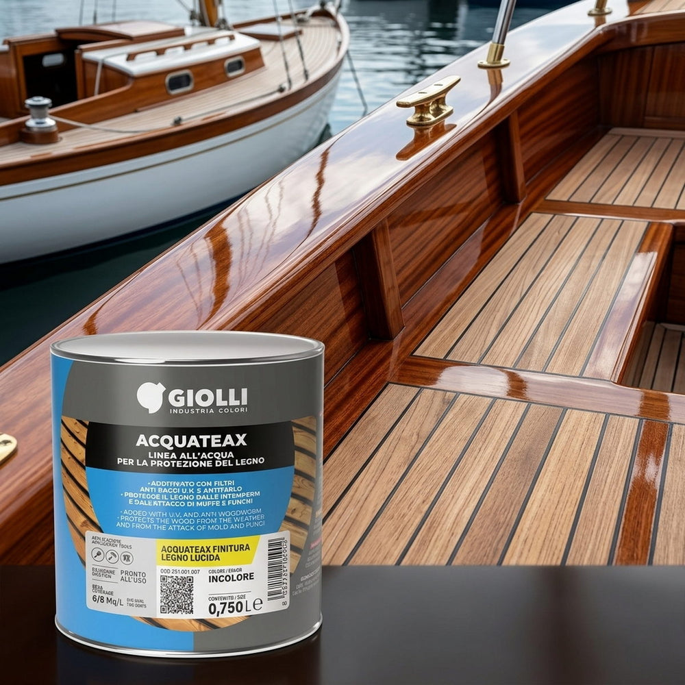 Giolli 266 Acquateax Finitura Lucida Βερνίκι Ξύλου Νερού (Θαλάσσης) Με Anti-UV Προστασία Γυαλιστερό