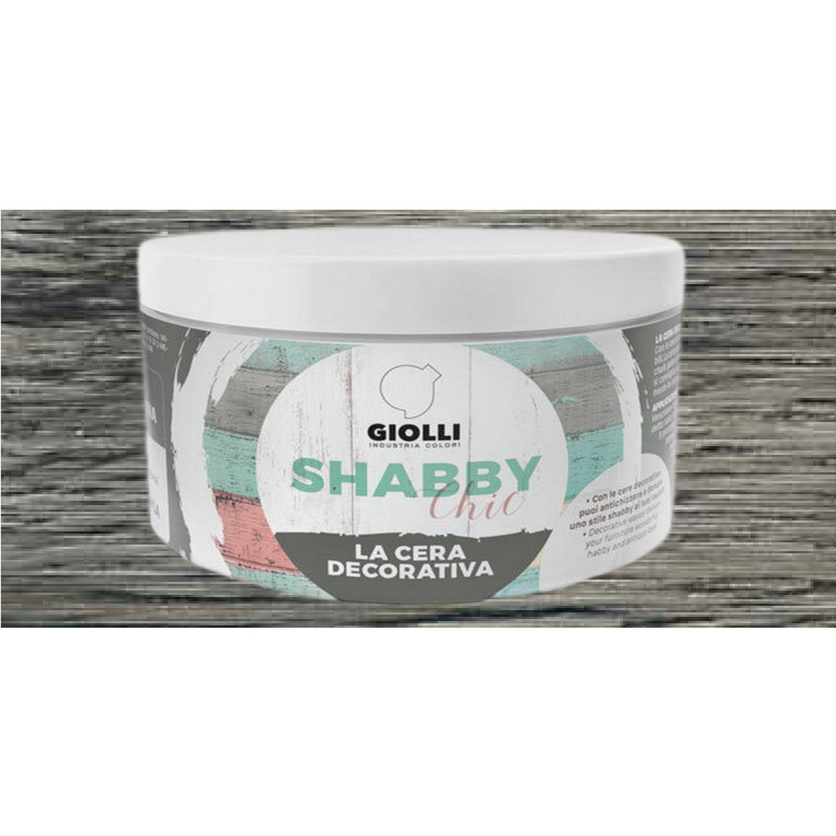 Giolli 030 Shabby Chic La Cera Decorativa Έγχρωμο Διακοσμητικό Κερί (Πάστα) Προστασίας ΜΑΥΡΟ (NERO)