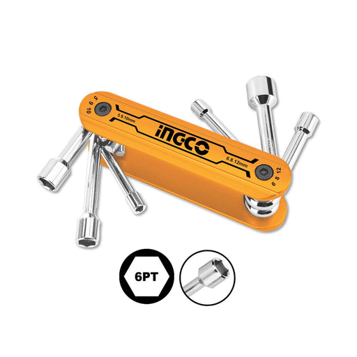 INGCO HFND0601 Σετ Κλειδιά Καρυδάκια τ. Σουγιάς 5-12mm | Dagiopoulos.gr