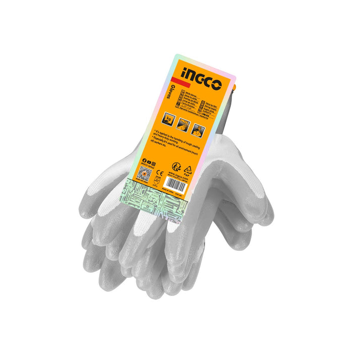INGCO HGPUG01-XL Γάντια Εργασίας PU XL | Dagiopoulos.gr