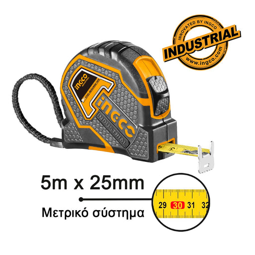 INGCO HSMT88051E Μετροταινία Επαγγελματική Profi 5m x 25mm | Dagiopoulos.gr