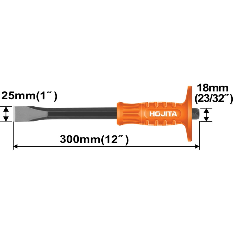 Hojita HJCC1302 Καλέμι Με Πλακέ Μύτη & Προστασία Χειρός 300mm