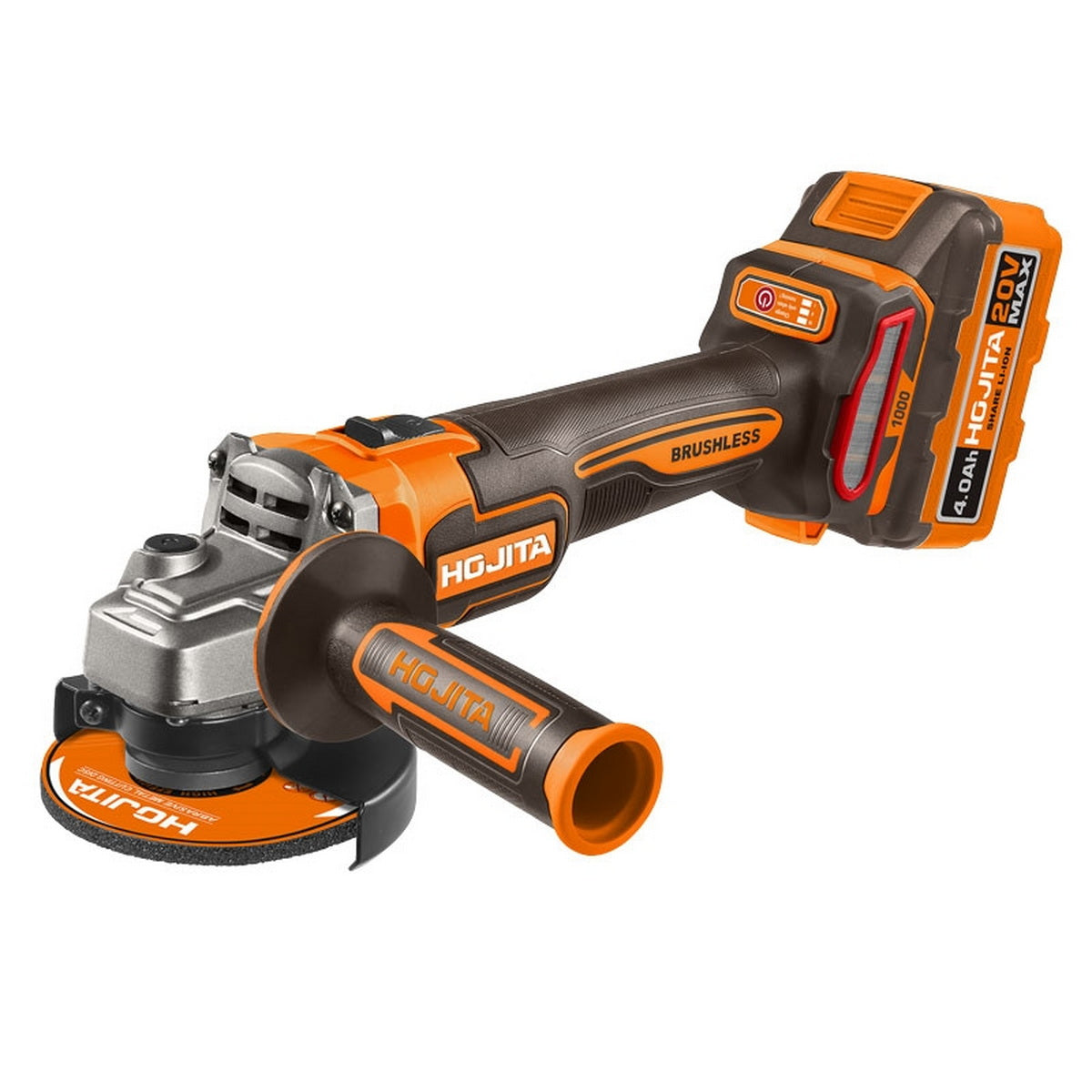 Hojita HJLAPM421E Brushless Γωνιακός Τροχός Μπαταρίας 20V Li-Ion 115mm 3 Ταχυτήτων SOLO