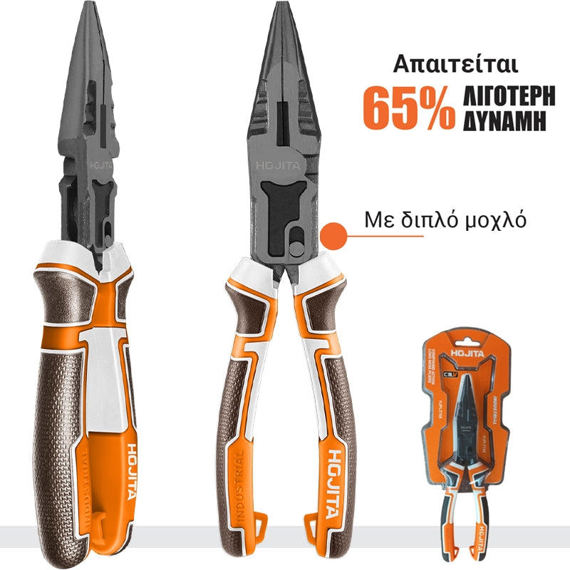 Hojita HJPL2768 Μυτοτσίμπιδο Ίσιο Πολλαπλών Λειτουργιών CrV 8.5" 215mm