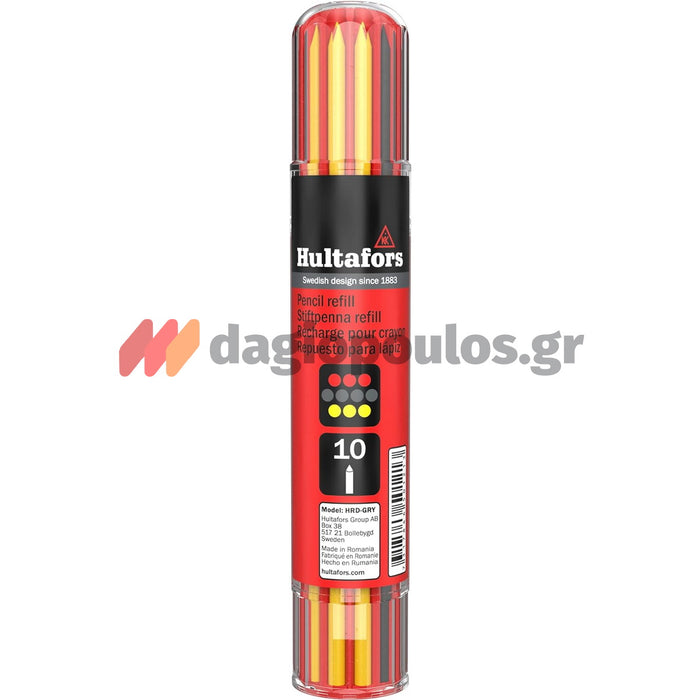 Hultafors HRD-GRY Ανταλλακτικές Μύτες για Μολύβι Μηχανικό Μαύρο-Κόκκινο-Κίτρινο 10ΤΜΧ | dagiopoulos.gr