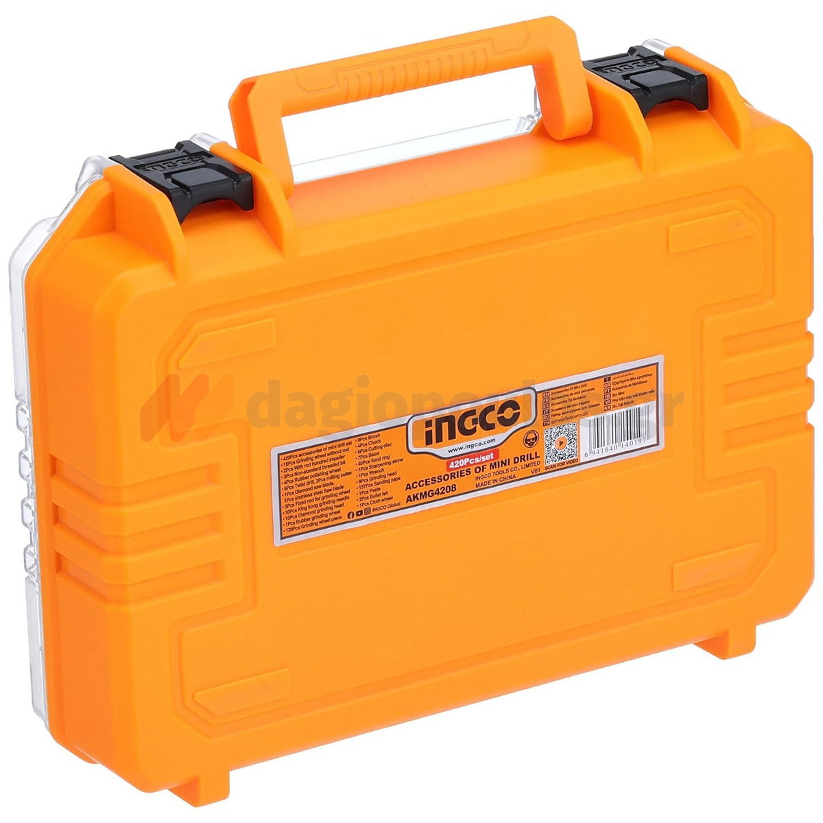 INGCO AKMG4208 Συλλογή Εξαρτήματα Μίνι Δραπάνου & Πολυεργαλείου Σετ 420 Τεμ