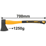 INGCO HAX02012508 Τσεκούρι Σφυρήλατο 1250gr