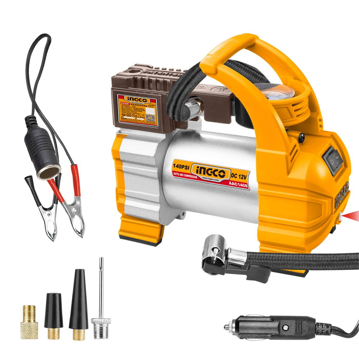 Ingco AAC1408 Αεροσυμπιεστής Αυτοκινήτου 12V