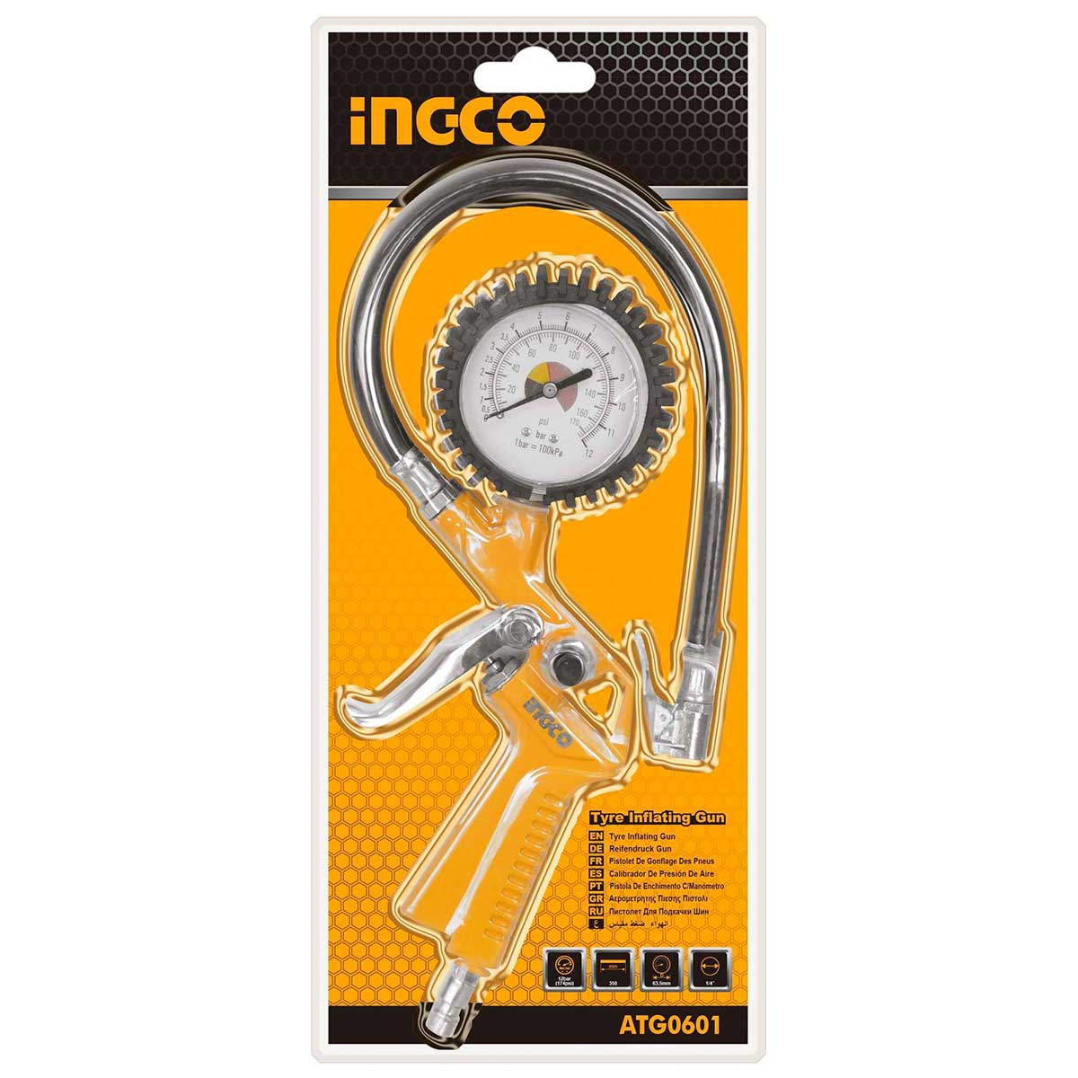 INGCO ATG0601 Πιστόλι Μέτρησης & Παροχής Αέρα (Αερόμετρο)