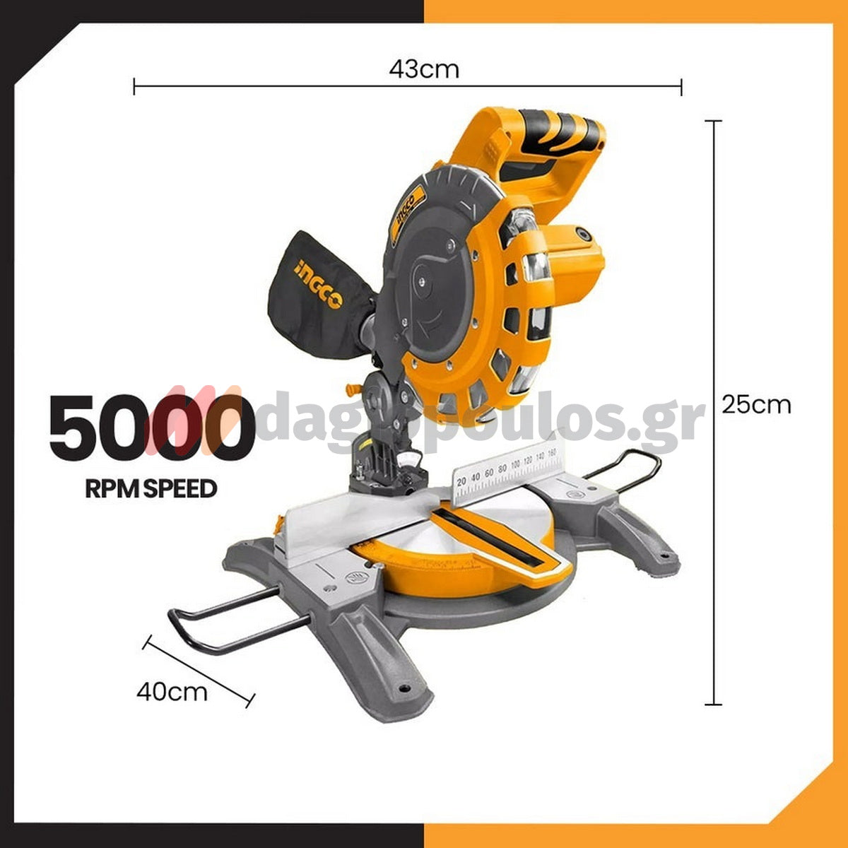 Ingco BMS14007 Ηλεκτρικό Δισκοπρίονο Πάγκου 1400W 210mm