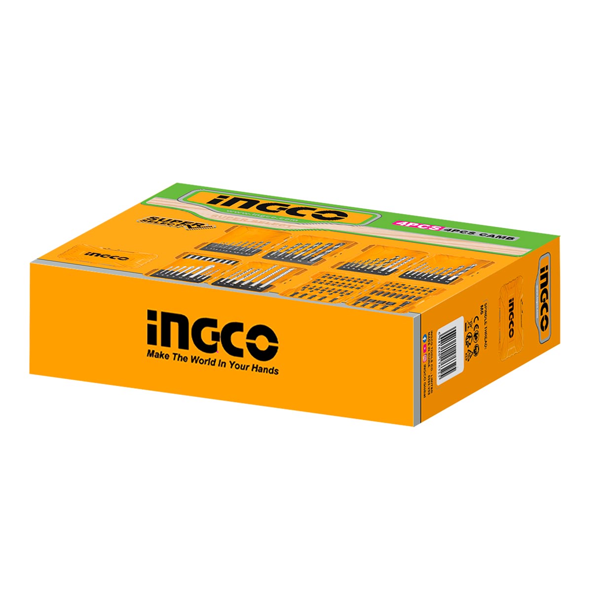 Ingco COS23045 Σετ με 4 Σετ Εξαρτημάτων σε Πλαστικές Κασετίνες