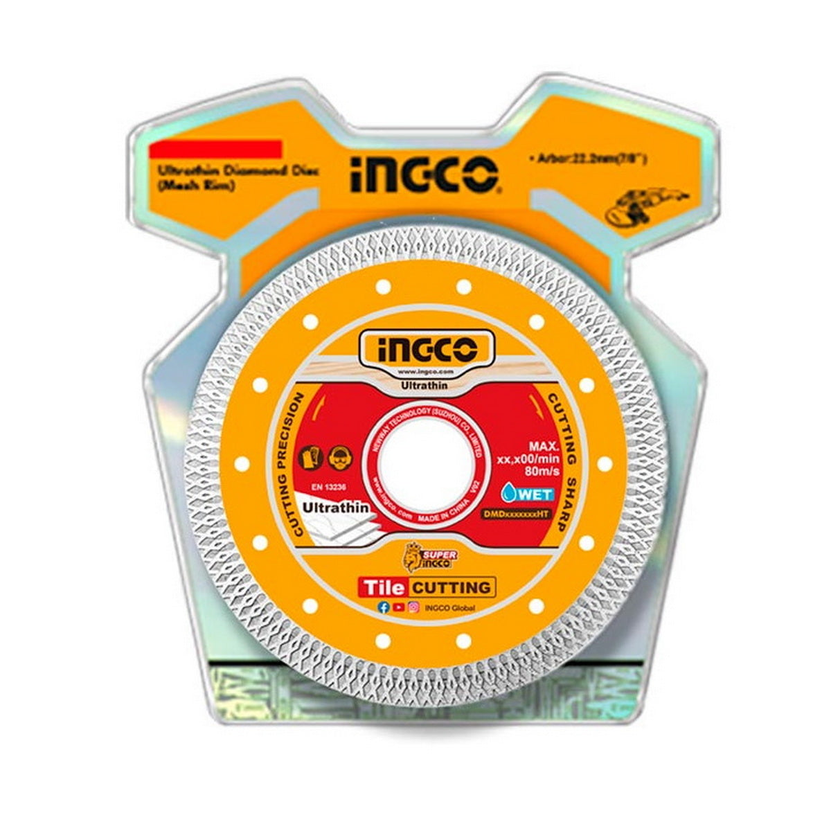 INGCO DMD081251HT Δίσκος Διαμαντέ (Διαμαντόδισκος) Κοπής Πλακιδίων Τούβλων Κεραμικών Δομικών Υλικών 125mm