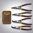 Ingco HCCPS26180 σετ τεσσάρων ασφαλειοτσίμπιδων 180 mm με ίσιες και κυρτές κεφαλές και υφασμάτινη θήκη