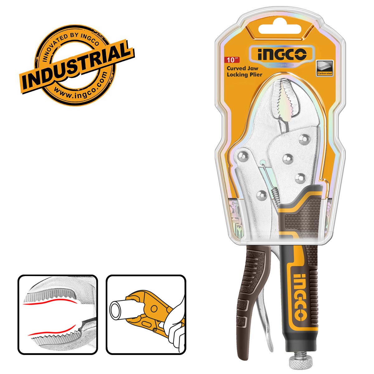 INGCO HCJLW0210 Πένσα Συγκράτησης Τύπου Gripp "Σκύλα" 250mm