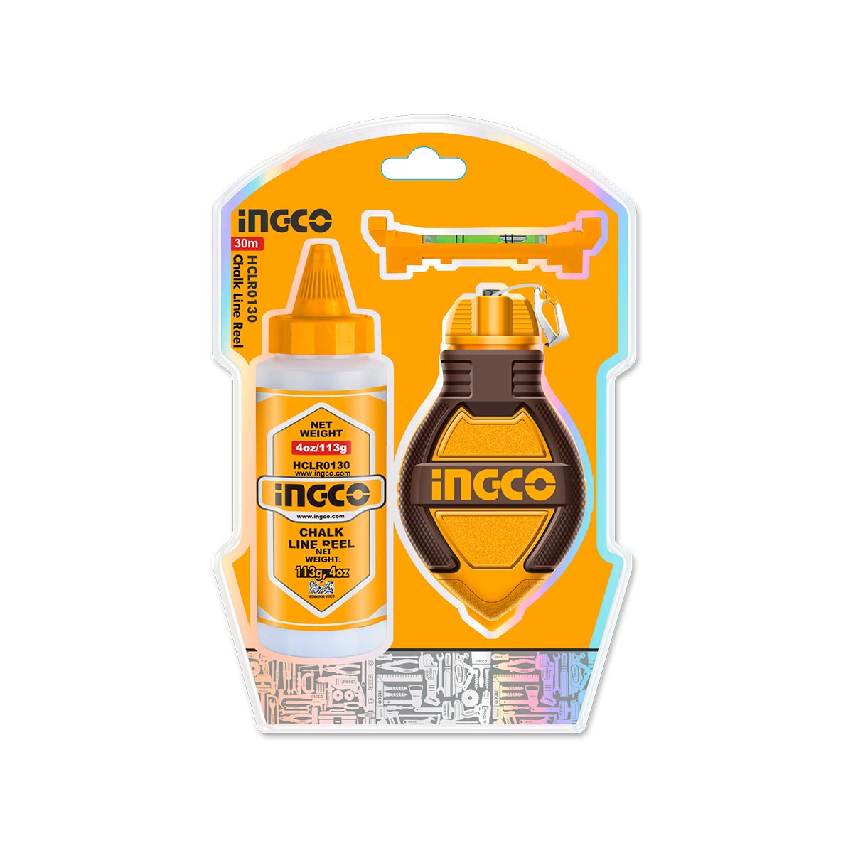 INGCO HCLR0130 Σετ Νήμα Αλφάδι Ώχρας 30m