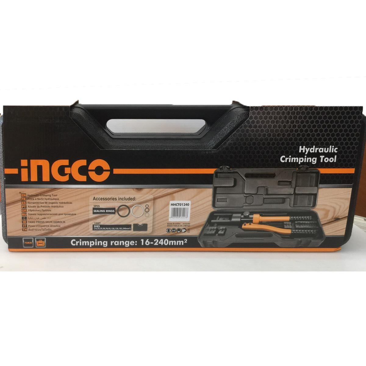 Ingco HHCT01240 Υδραυλική Πρέσα Ακροδεκτών 70kN
