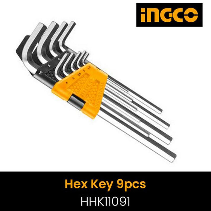 Ingco HHK11091 Επαγγελματικό Σετ Κλειδιά Άλλεν 1.5-10mm | dagiopoulos.gr