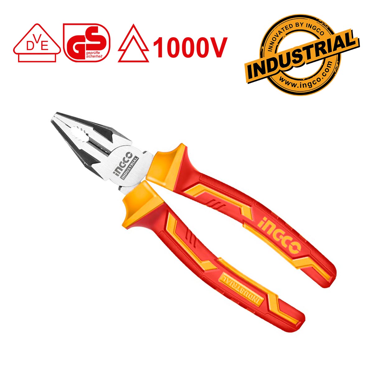 INGCO HICP28168 Πένσα Ηλεκτρολόγου Με Μόνωση VDE 1000V 160mm