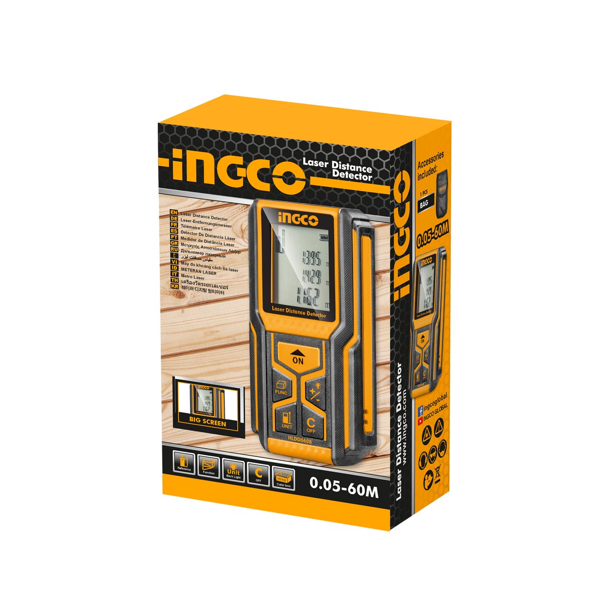 INGCO HLDD0608 Μετρητής Αποστάσεων Laser 60m