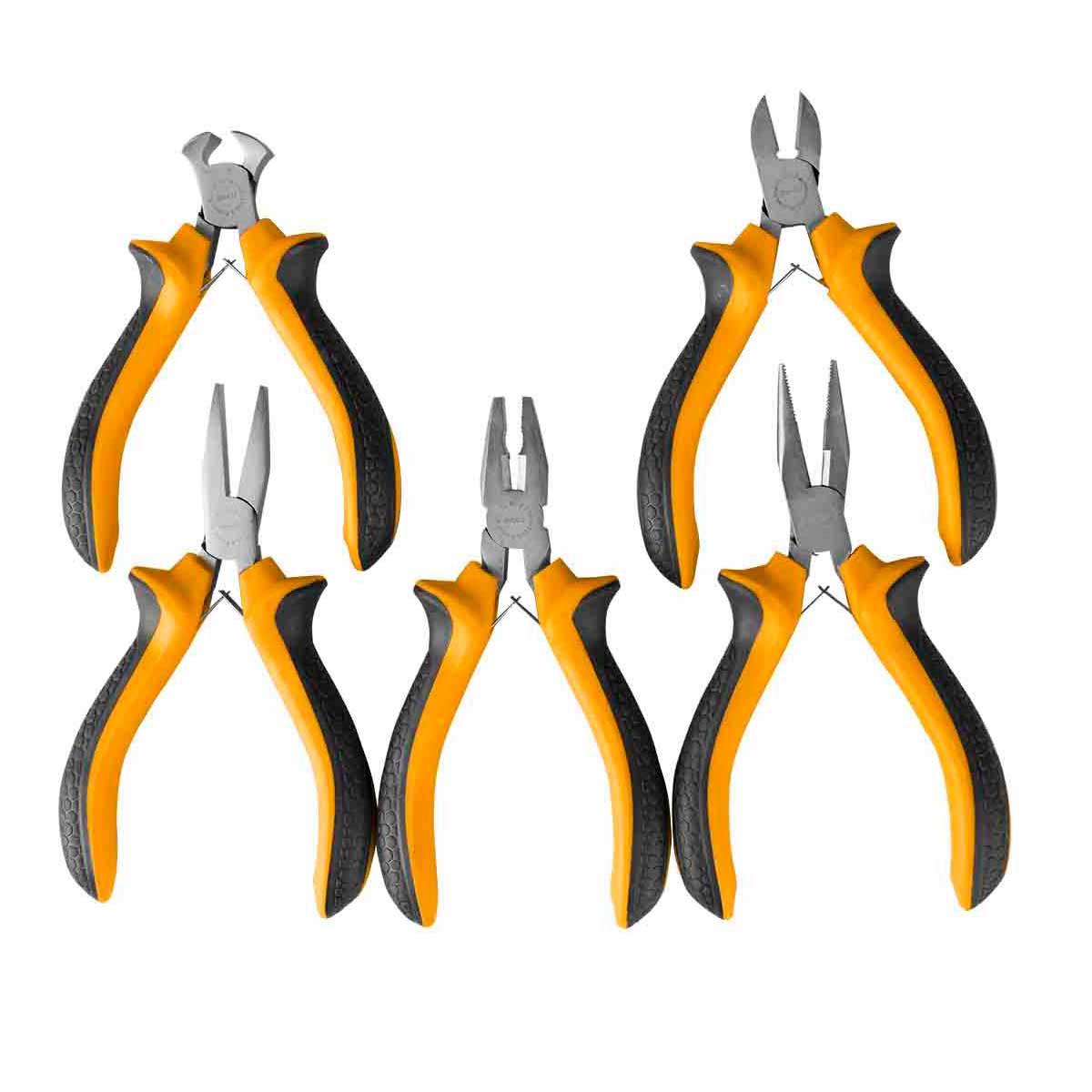 INGCO HMPS01115 Συλλογή Πενσάκια Ηλεκτρονικών Mini 4.5" 115mm Σετ 5 Τεμ