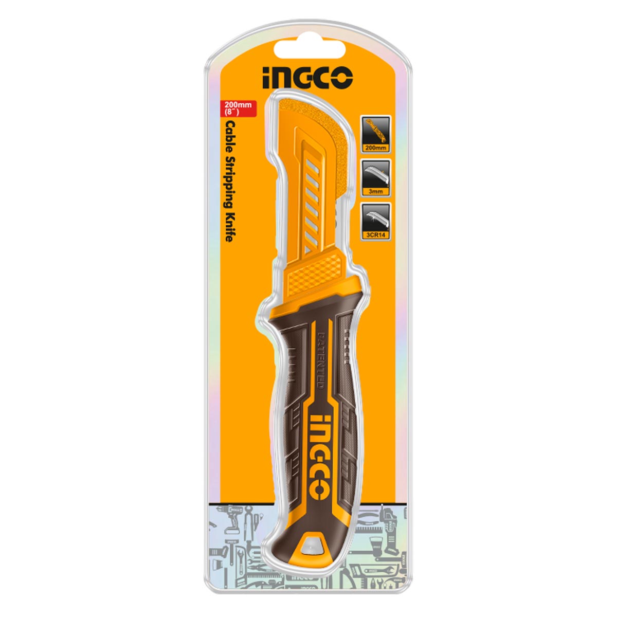 INGCO HPK82001 Μαχαίρι Σουγιάς Ηλεκτρολόγων (Απογυμνωτής Καλωδίων) Κυρτό 200mm