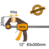 Ingco HQBC01602 Σφιγκτήρας Μαραγκών Αυτόματος 12" 300mm