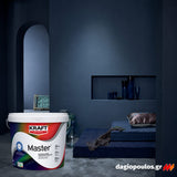 Kraft Master Πλαστικό Χρώμα Εσωτερικών Τοίχων Υψηλής Ποιότητας Ματ