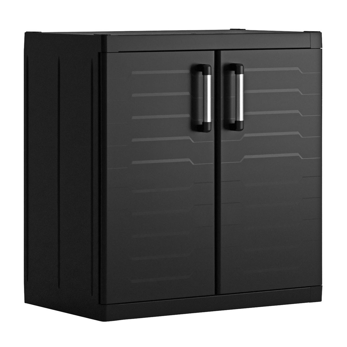 Keter Detroit Base XL Ντουλάπα Δίφυλλη Χαμηλή Με 2 Ράφια Μαύρη