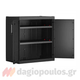 Keter Detroit Base XL Ντουλάπα Δίφυλλη Χαμηλή Με 2 Ράφια Μαύρη