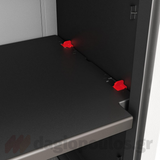 Keter Detroit High Multipurpose XL Ντουλάπα Δίφυλλη Ψηλή Με 2 Ράφια & Χώρισμα Μαύρη