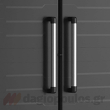 Keter Detroit High Multipurpose XL Ντουλάπα Δίφυλλη Ψηλή Με 2 Ράφια & Χώρισμα Μαύρη