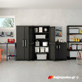 Keter Detroit High XL Ντουλάπα Δίφυλλη Ψηλή Με 2 Ράφια Μαύρη