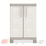 Keter Excellence Base Ντουλάπα Δίφυλλη Χαμηλή Με 2 Ράφια Μπεζ