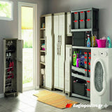 Keter Excellence Base XL Ντουλάπα Δίφυλλη Χαμηλή Με 2 Ράφια Μπεζ