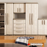 Keter Excellence High Ντουλάπα Μονόφυλλη Ψηλή Με 4 Ράφια Μπεζ