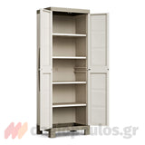 Keter Excellence High Ντουλάπα Δίφυλλη Ψηλή Με 4 Ράφια Μπεζ