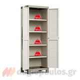 Keter Excellence High Ντουλάπα Δίφυλλη Ψηλή Με 4 Ράφια Μπεζ